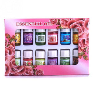 12 Bottles Natural Aroma Fragrance Essential Oil Set 3ml For Aromatherapy Humidifier Water Soluble Home room air freshener