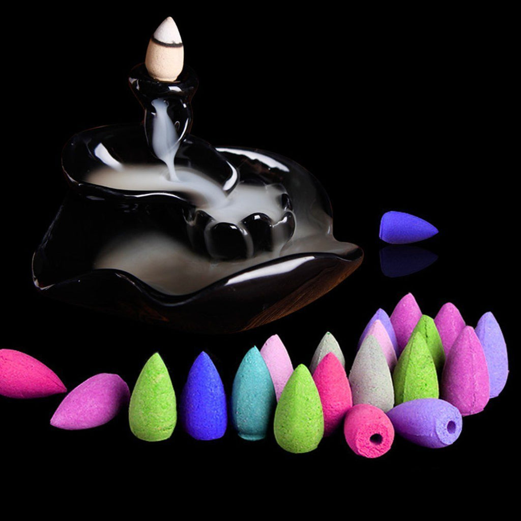 10pcs Floral Incense Cone Colorful Fragrance Scent Tower Incense Mixed Scent Aroma Air freshener Aromatherapy Cones For Home